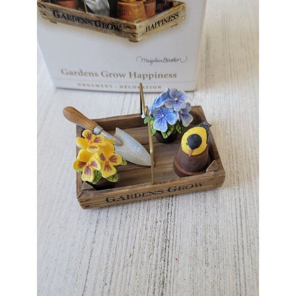 Hallmark Gardens grow happiness 2006 ornament Xmas spring bird - Picture 2 of 7